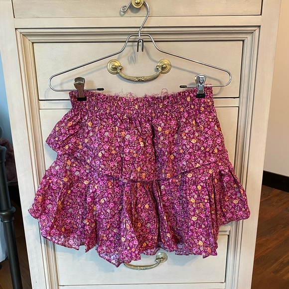 LoveShackFancy Ruffle Mini Skirt - Picture 3 of 4